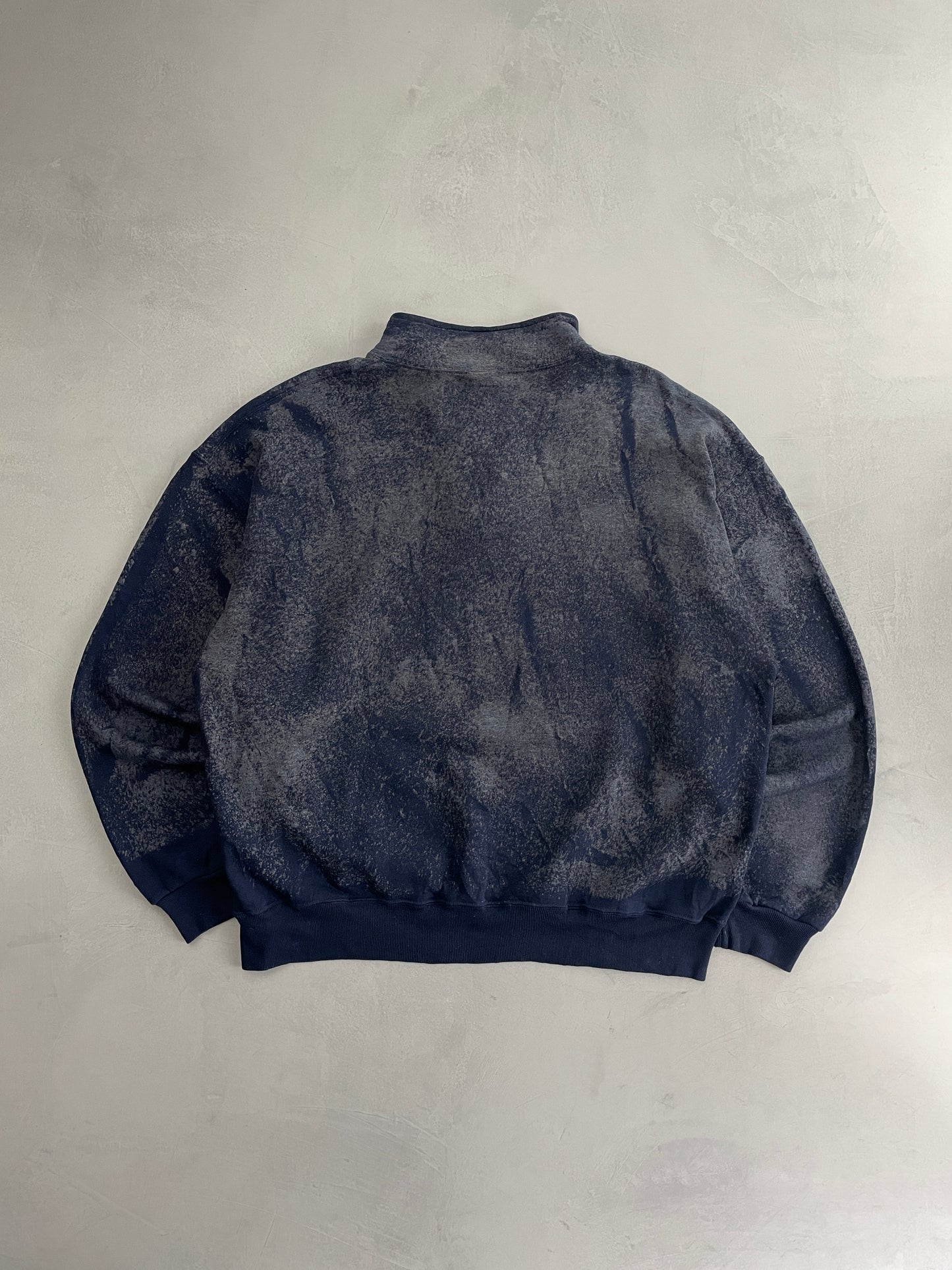 Bleached Russel Athletic 1/4 Zip Sweatshirt [XL]