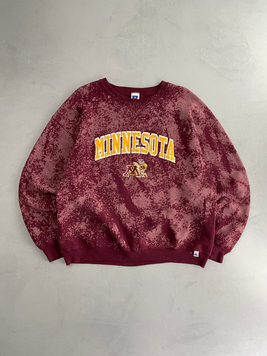 Bleached Russel Athletic 'Minnesota Gophers' Sweatshirt [XL]