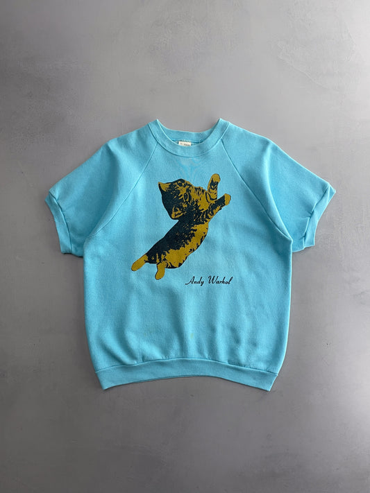 Andy Warhol Kitten Short Sleeve Sweatshirt [M]