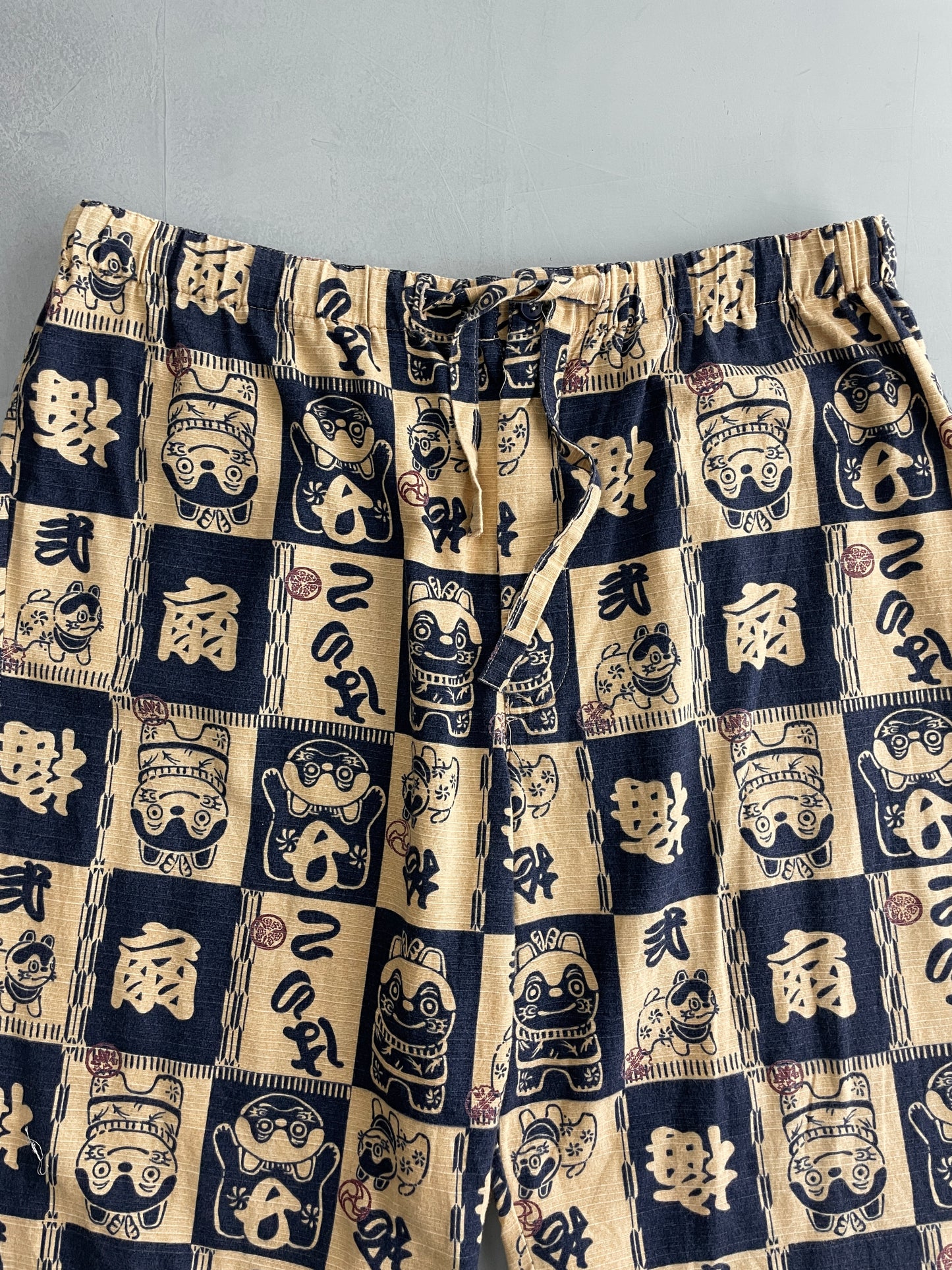 Cotton Japanese Print Shorts [34"]