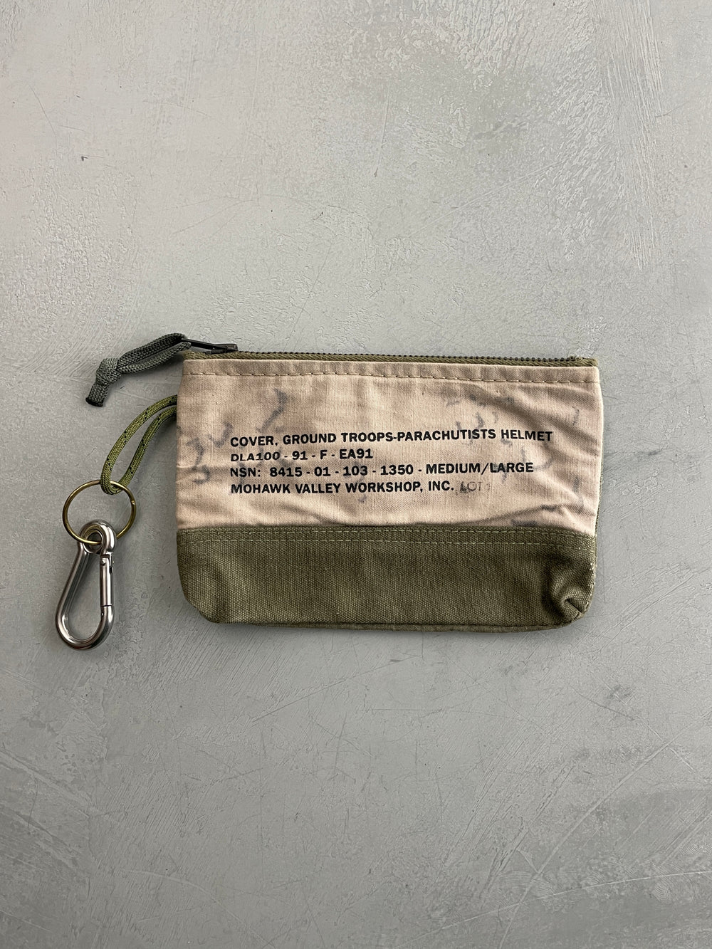 Military Canvas Zip Pouch