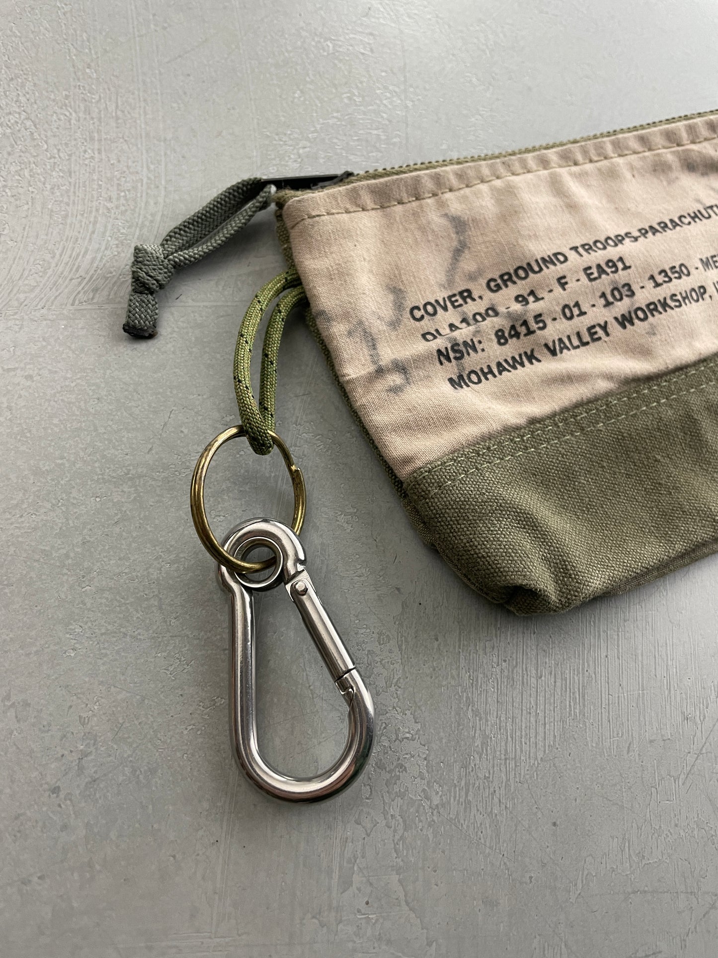 Military Canvas Zip Pouch