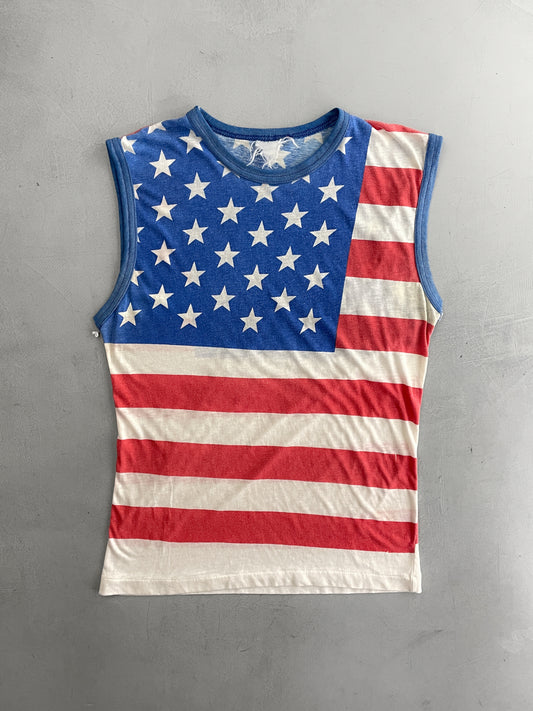 Faded Stars & Stripes Tank Top [M]