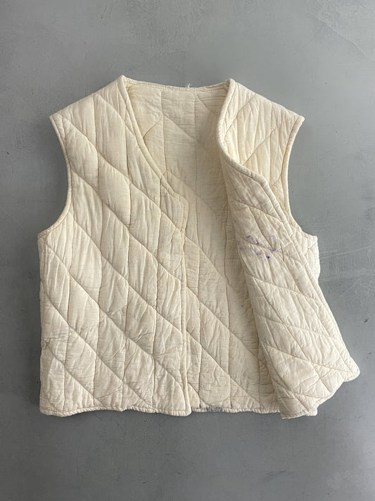 Quilted Linen Vest [M]