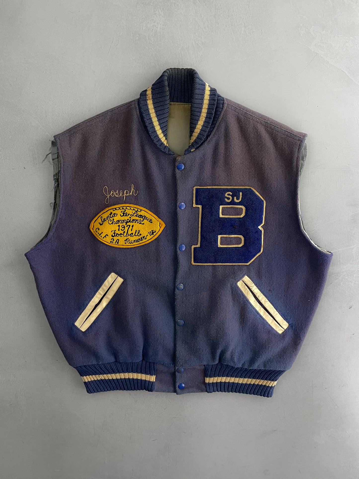 1970's Thrashed Santa Fe League Varsity Jacket [L]