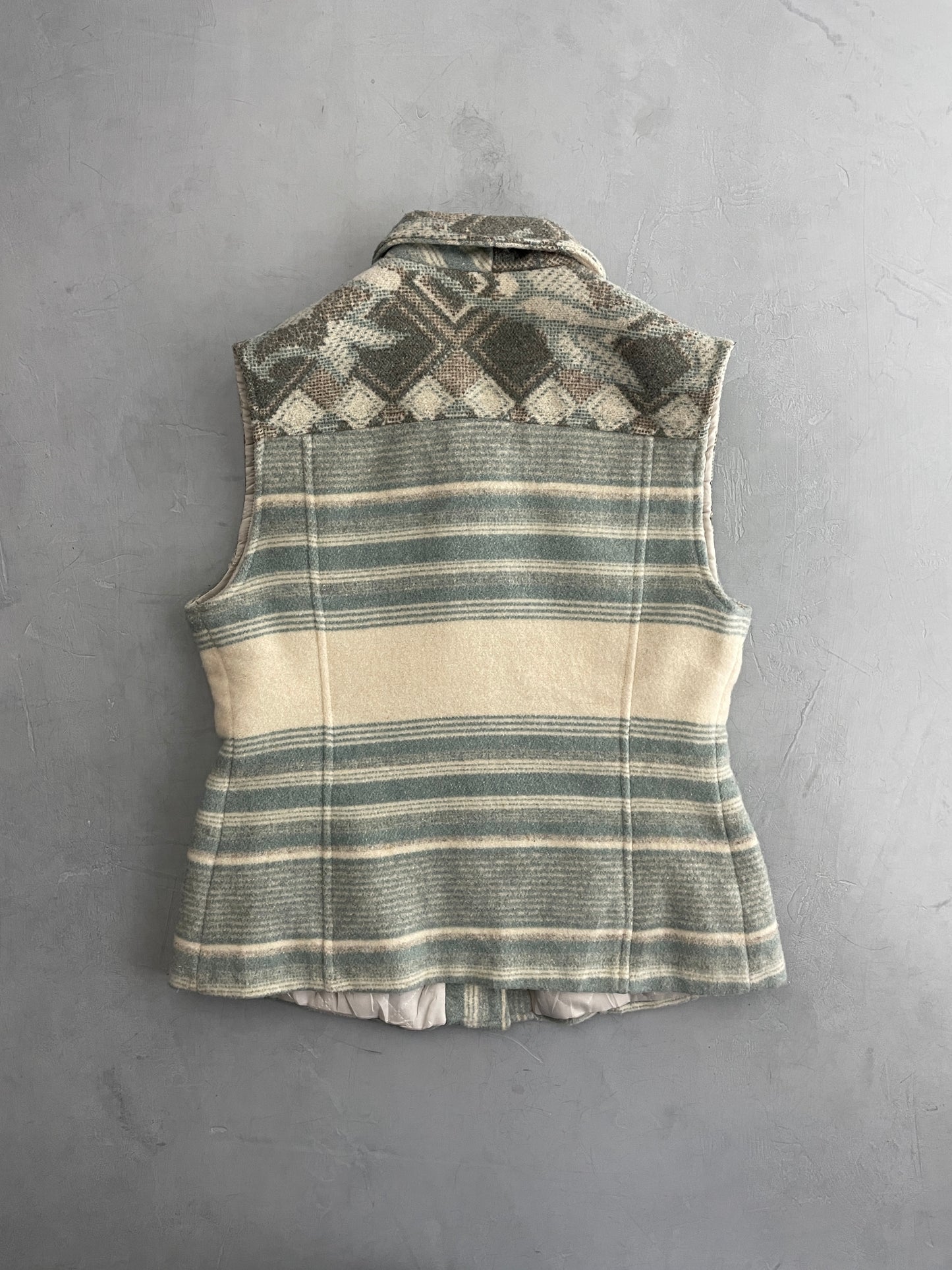 Quilt Lined Aztec Vest [M]
