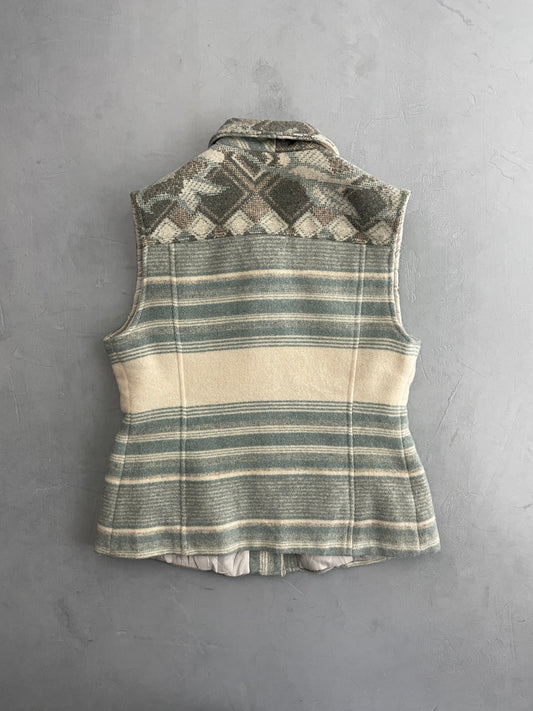Quilt Lined Aztec Vest [M]