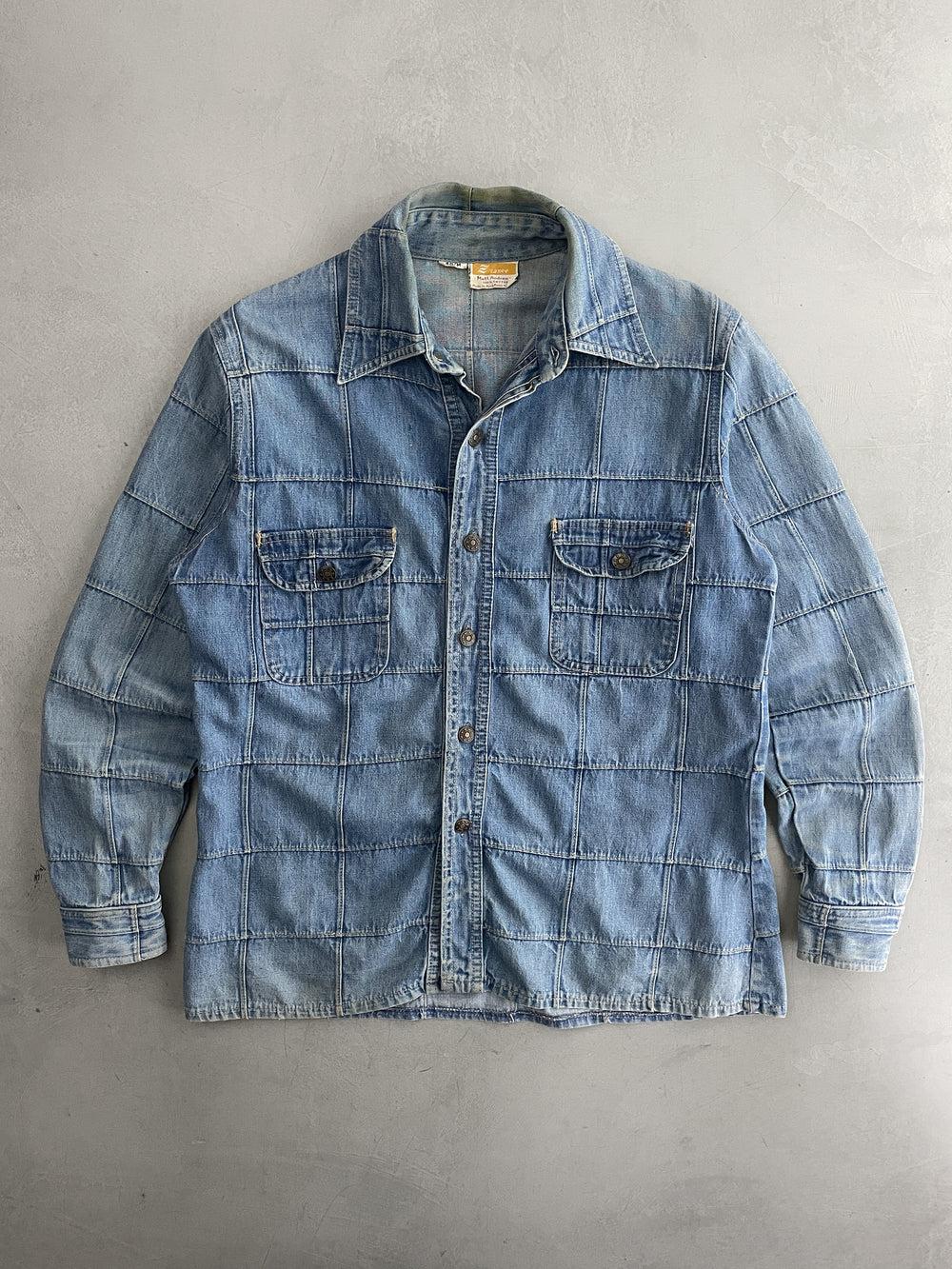 1970's Denim Patch Work Shirt [M]