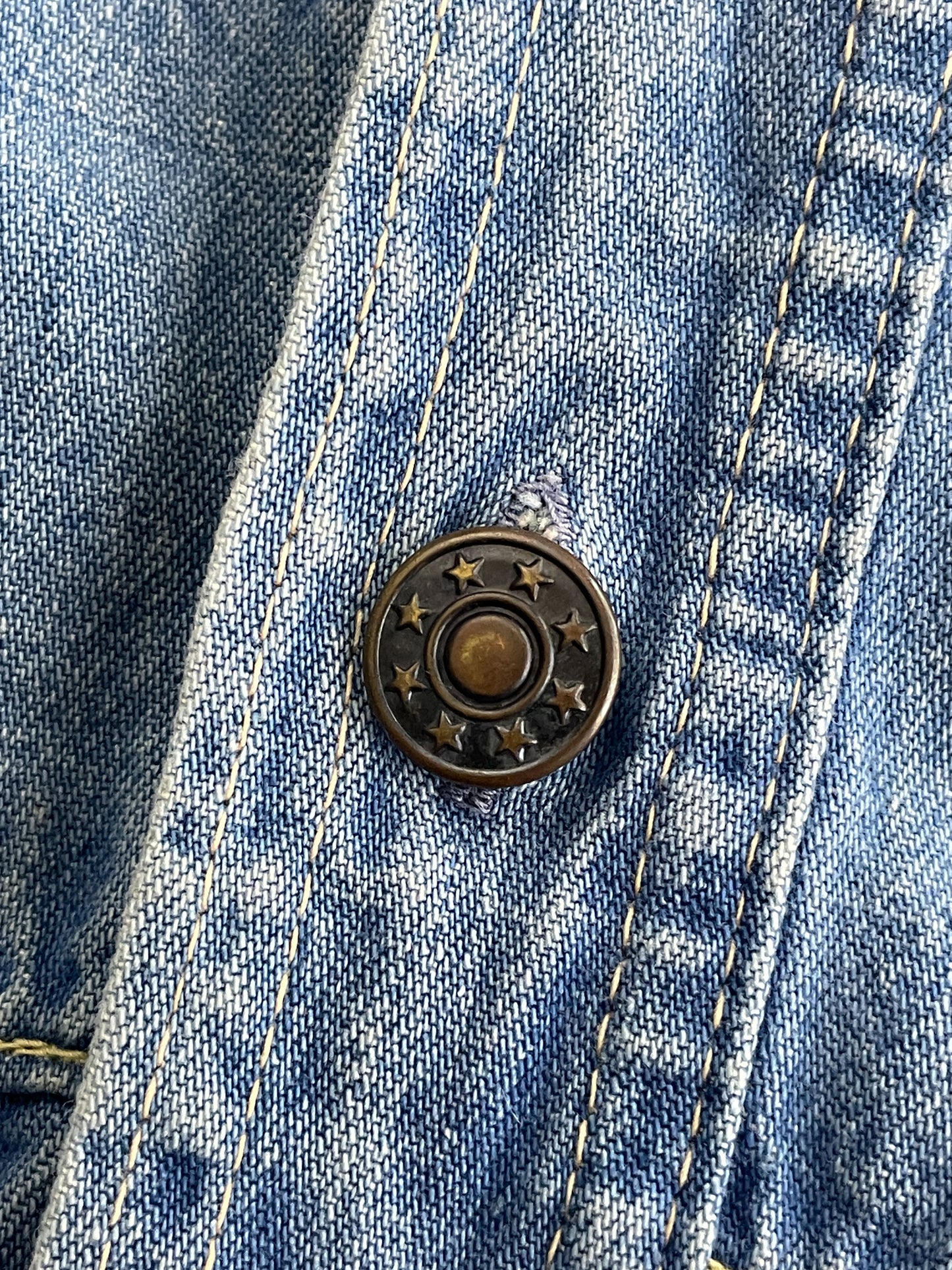 1970's Denim Patch Work Shirt [M]
