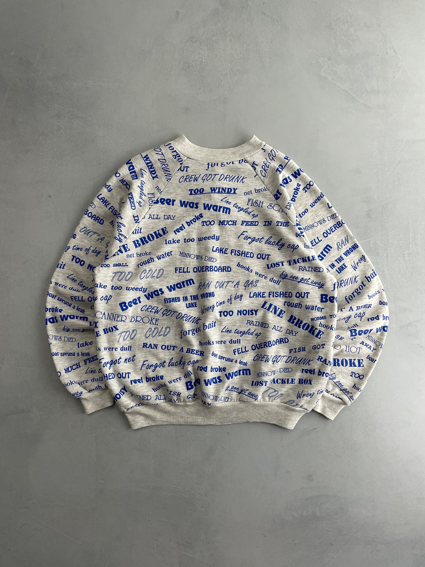 80's 'Fishing Excuses' Sweatshirt [XL]