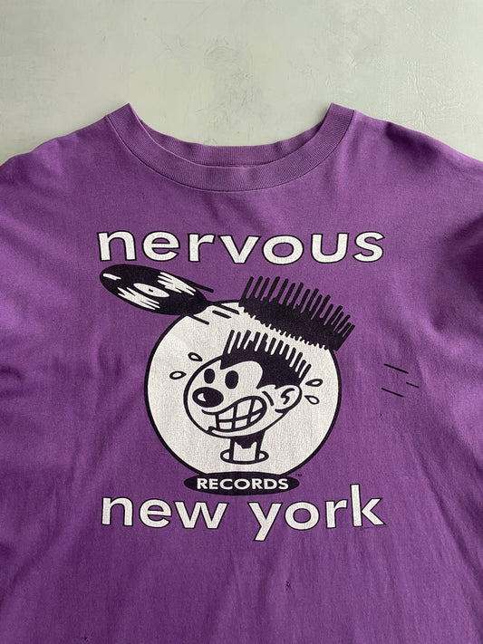 90's Nervous Records NY Long Sleeve Tee [XL]