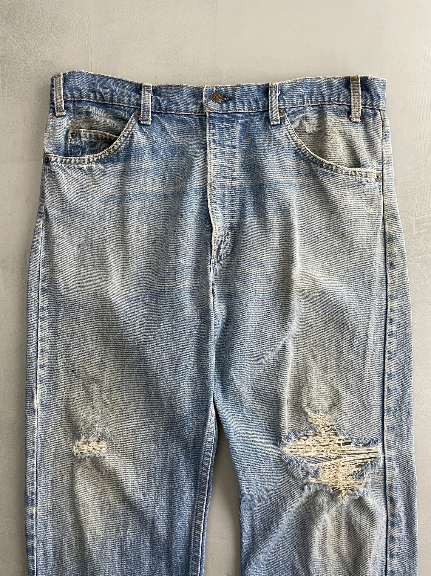 Thrashed  Levi's Orange Tab 505's [34"]