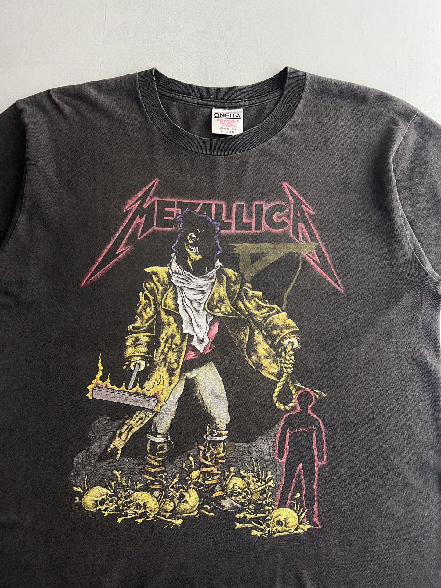 '92 Metallica 'So I Dub Thee Unforgiven' Pushead Tee [XL]