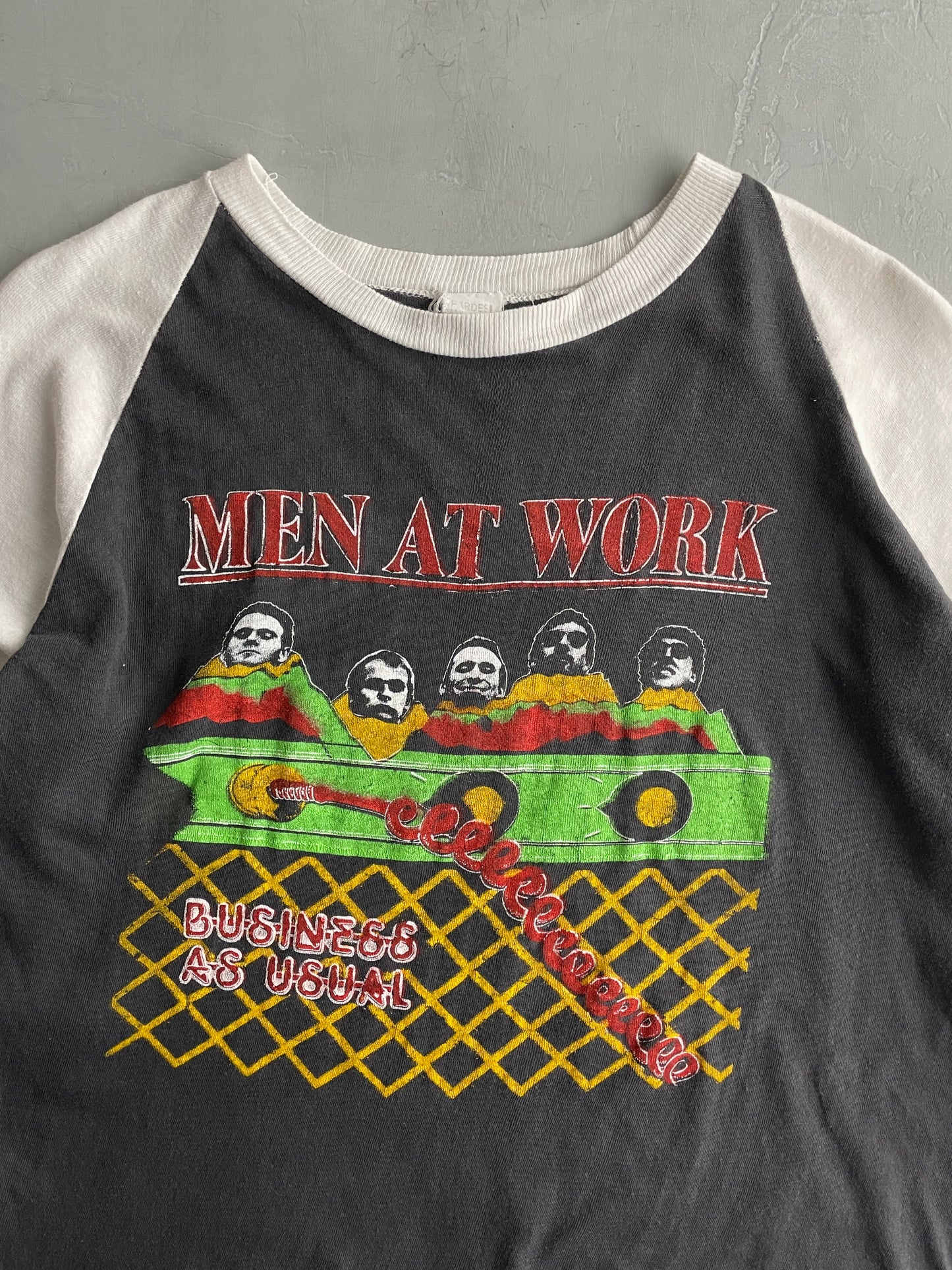 80's Men At Work Raglan Tee [M]
