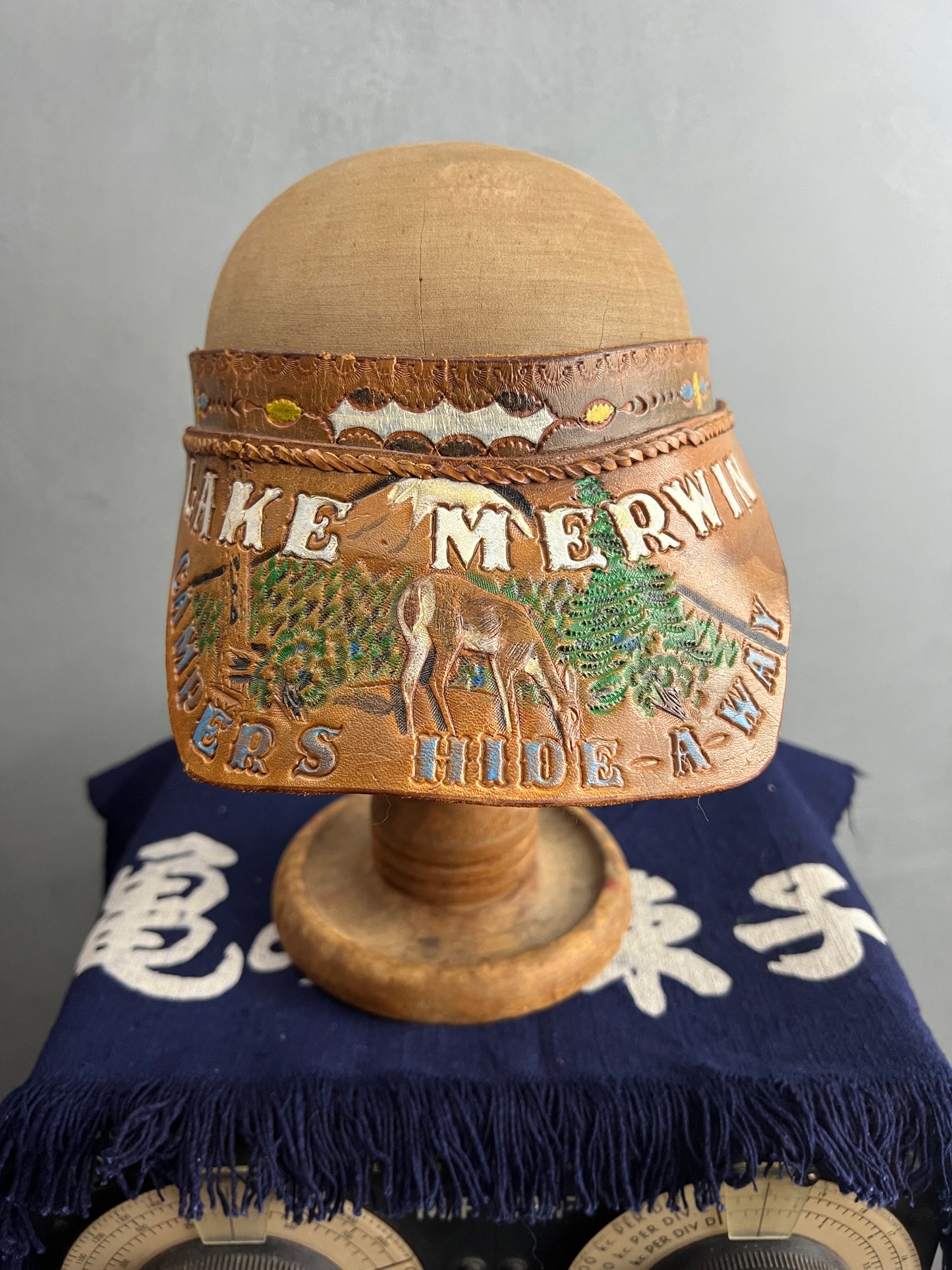 Hand-Tooled Lake Merwin Visor