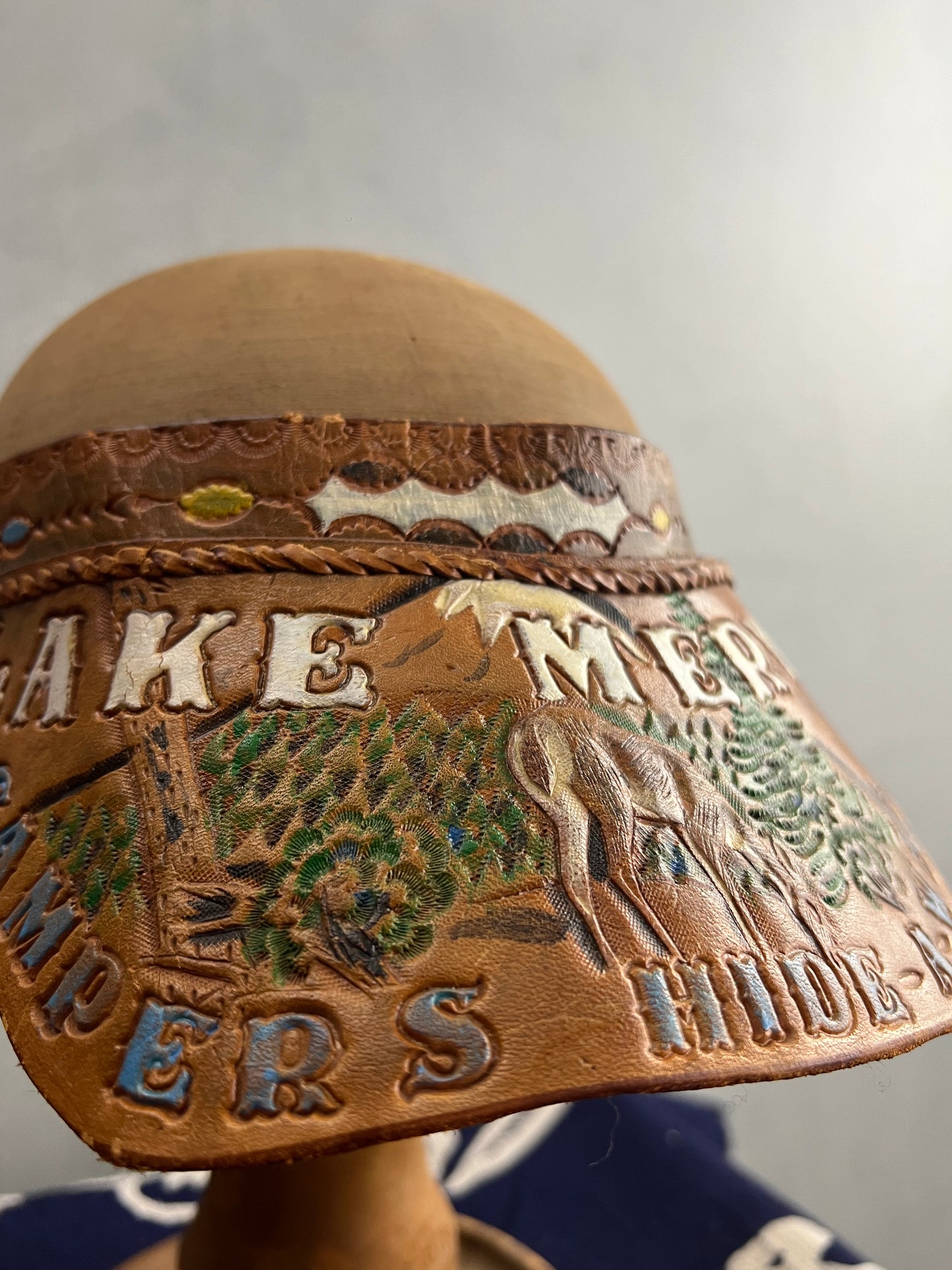 Hand-Tooled Lake Merwin Visor