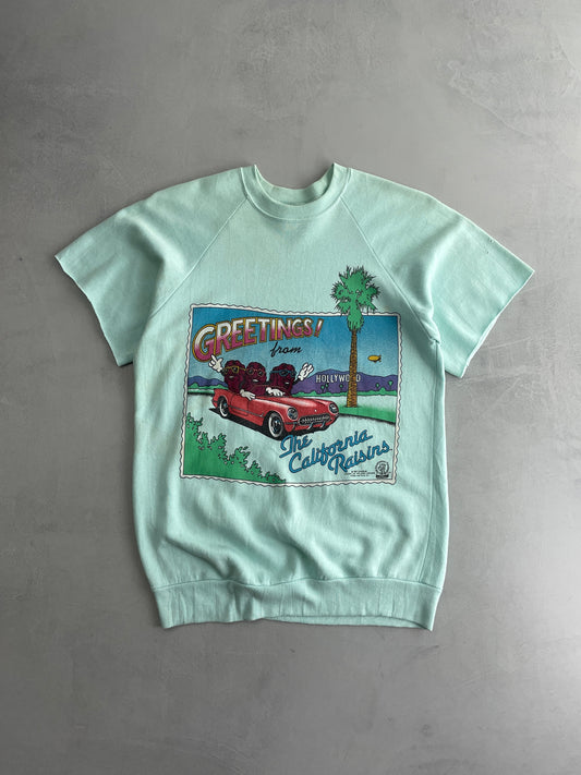 80's California Raisins Short Sleeve Sweatshirt [M/L]