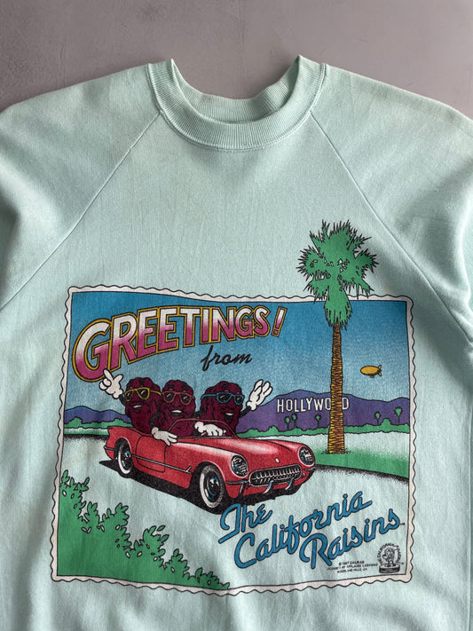 80's California Raisins Short Sleeve Sweatshirt [M/L]