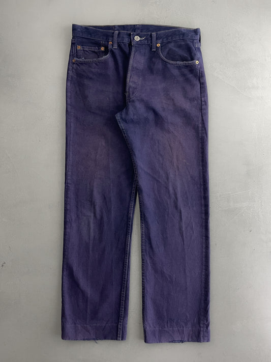 Indigo Dyed Made in USA Levi's 501's [30"]