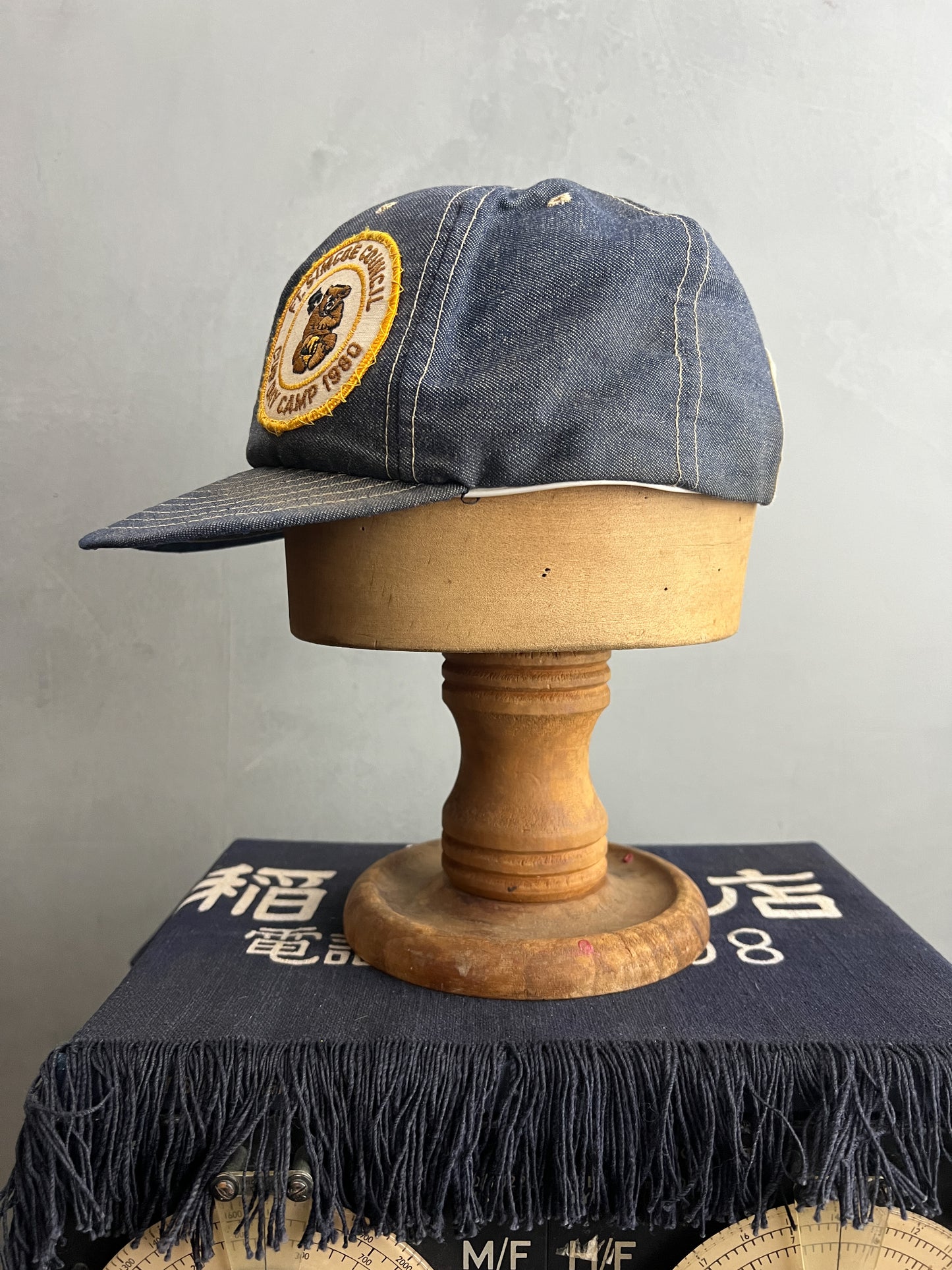 Patched Denim Cap