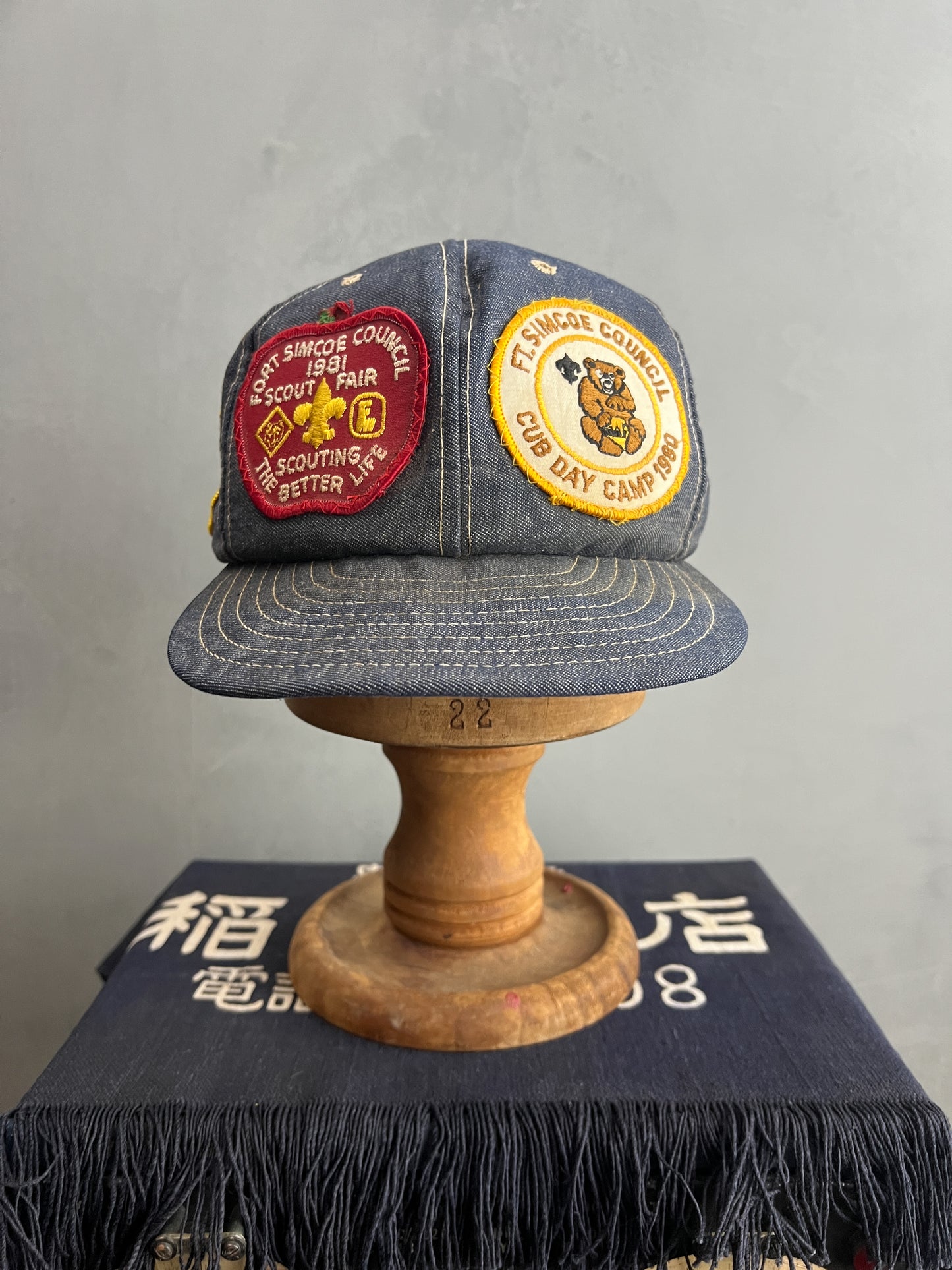 Patched Denim Cap