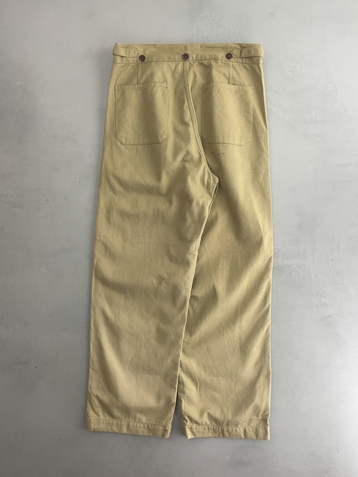 50's Aus Military Press Stud Pants [34"]