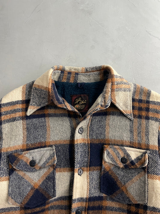 John Blair Plaid Wool Coat [XL]