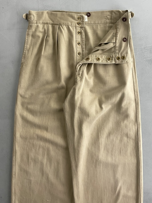 50's Aus Military Press Stud Pants [32"]