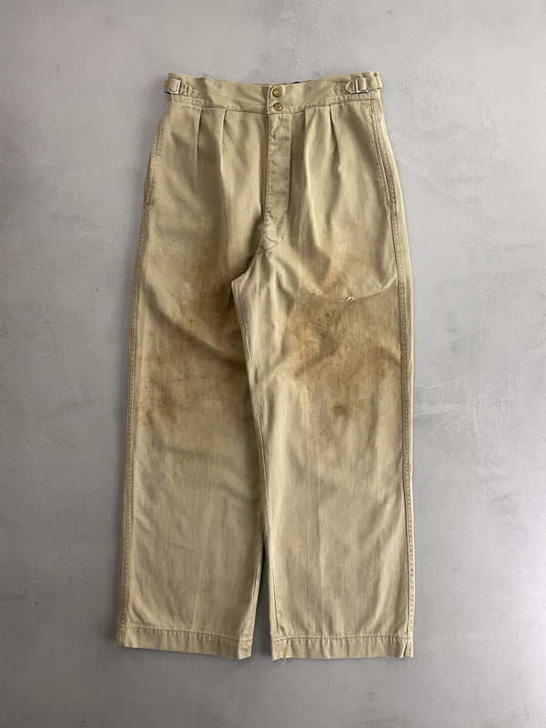 50's Aus Military Press Stud Pants [30"]