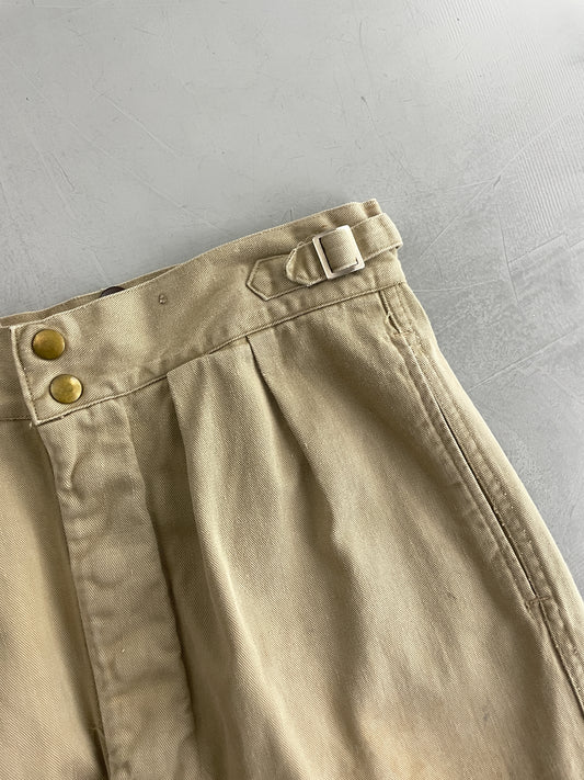 50's Aus Military Press Stud Pants [30"]