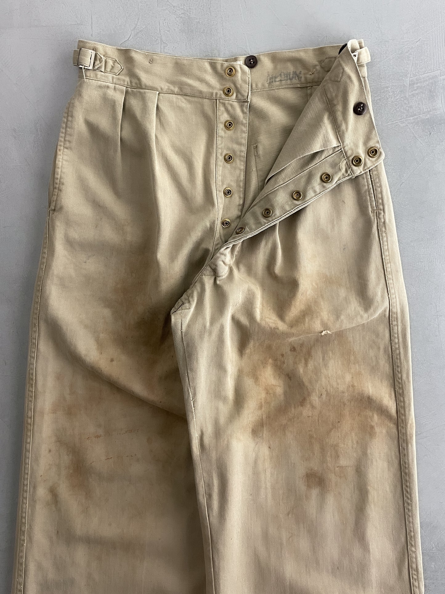 50's Aus Military Press Stud Pants [30"]