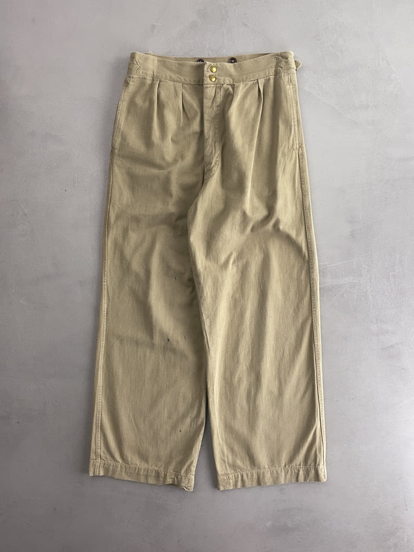 50's Aus Military Press Stud Pants [30"]