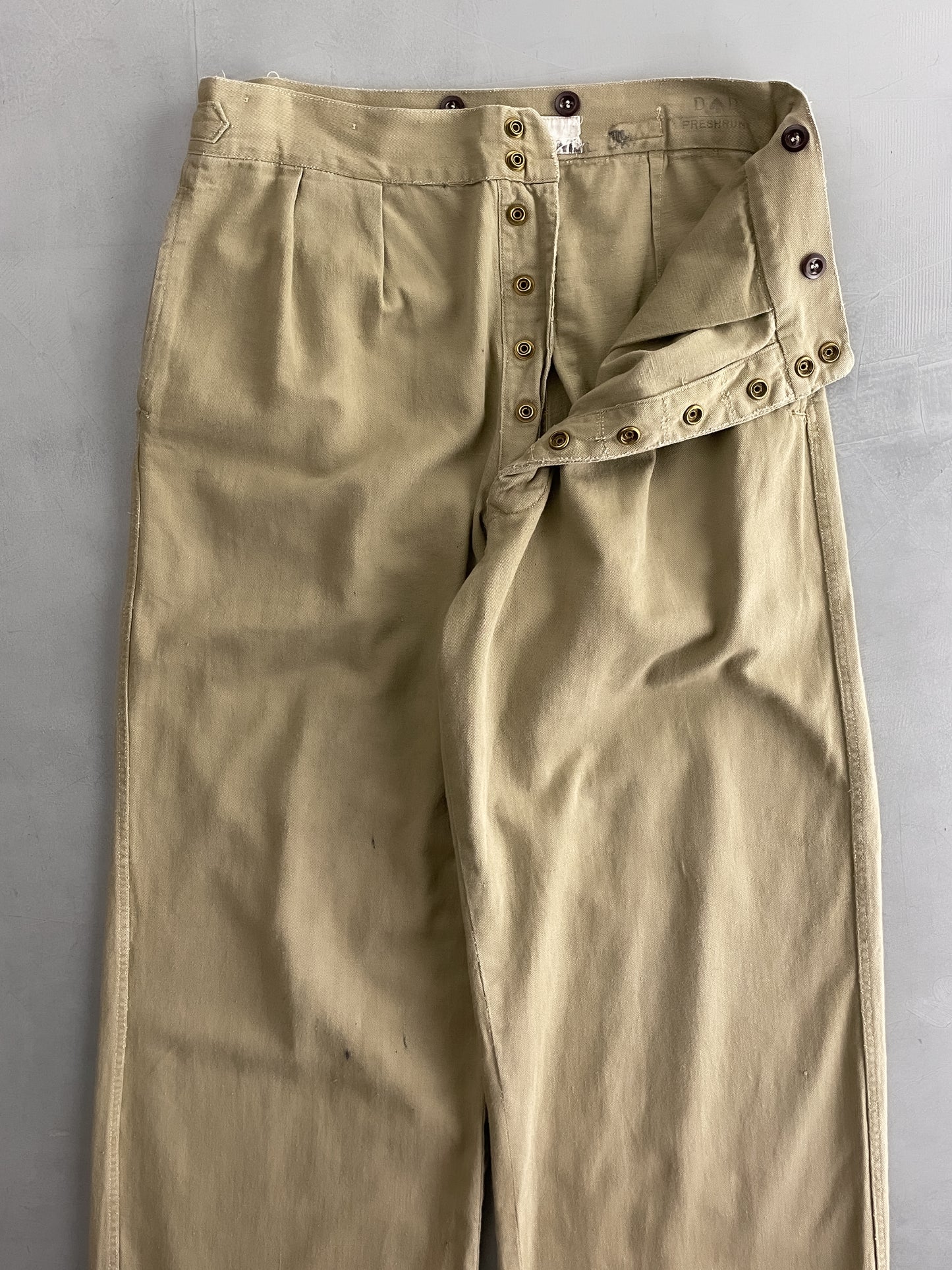 50's Aus Military Press Stud Pants [30"]