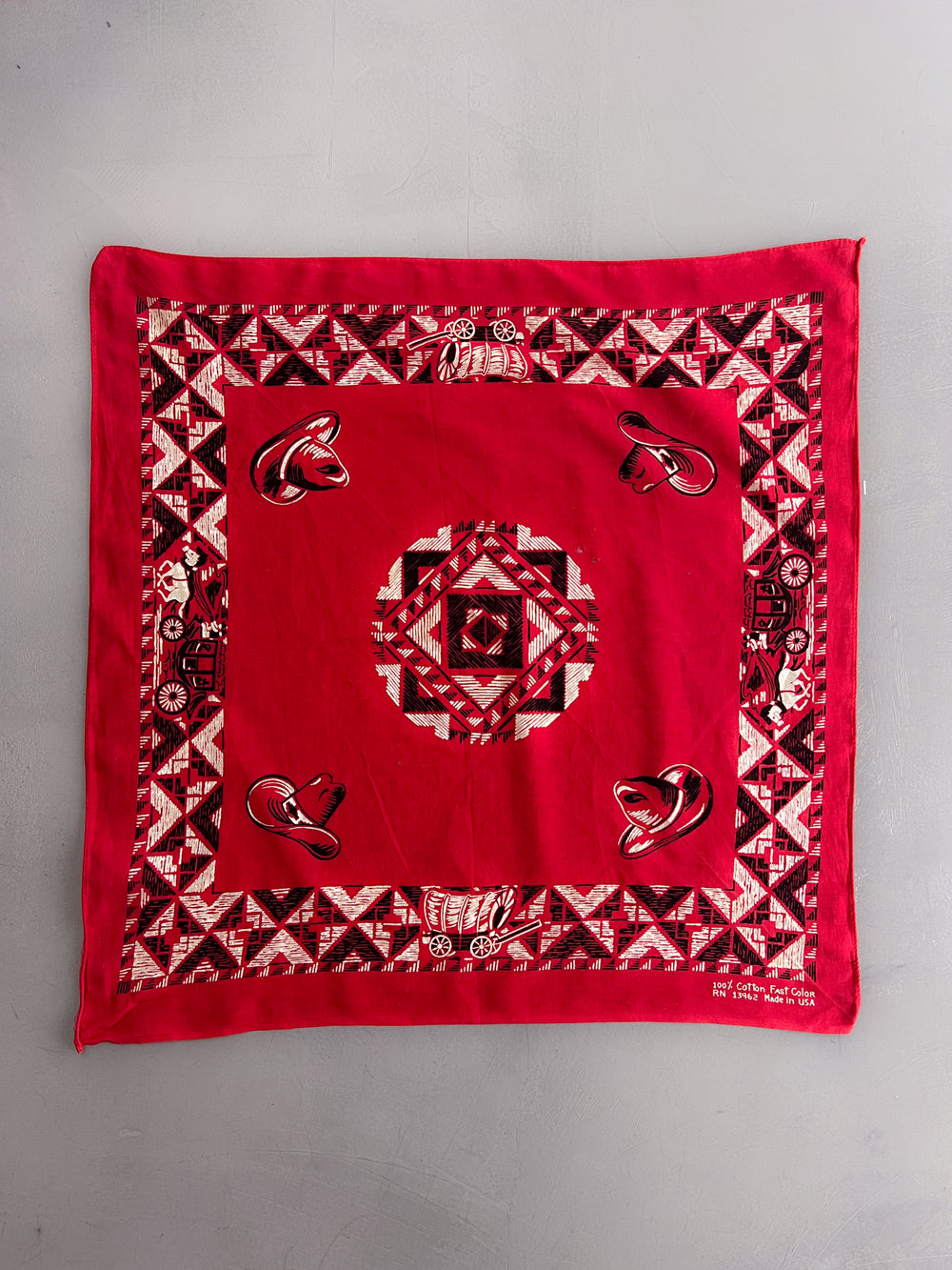 Western Print Fast Colour Cotton Bandana