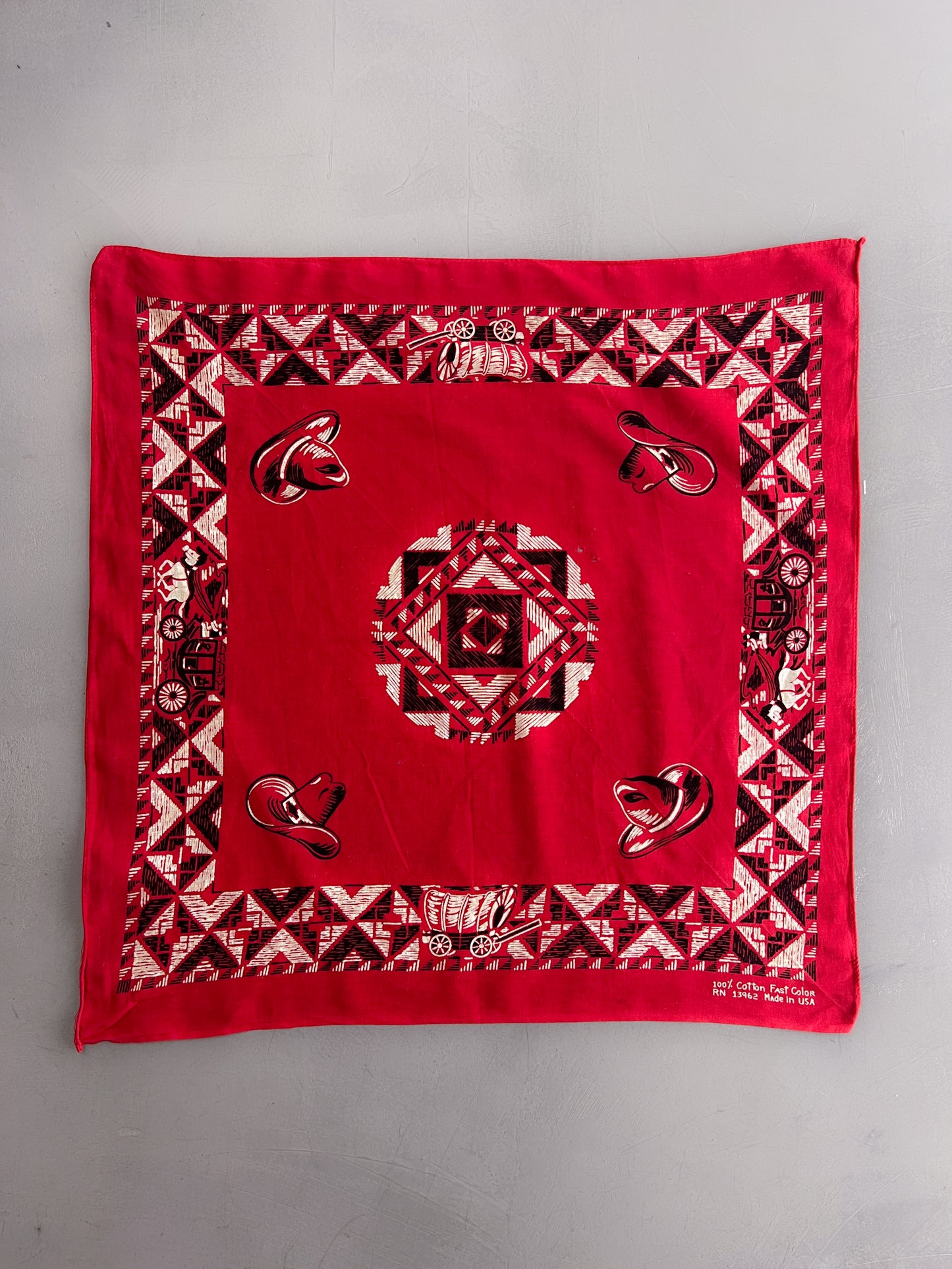 Western Print Fast Colour Cotton Bandana