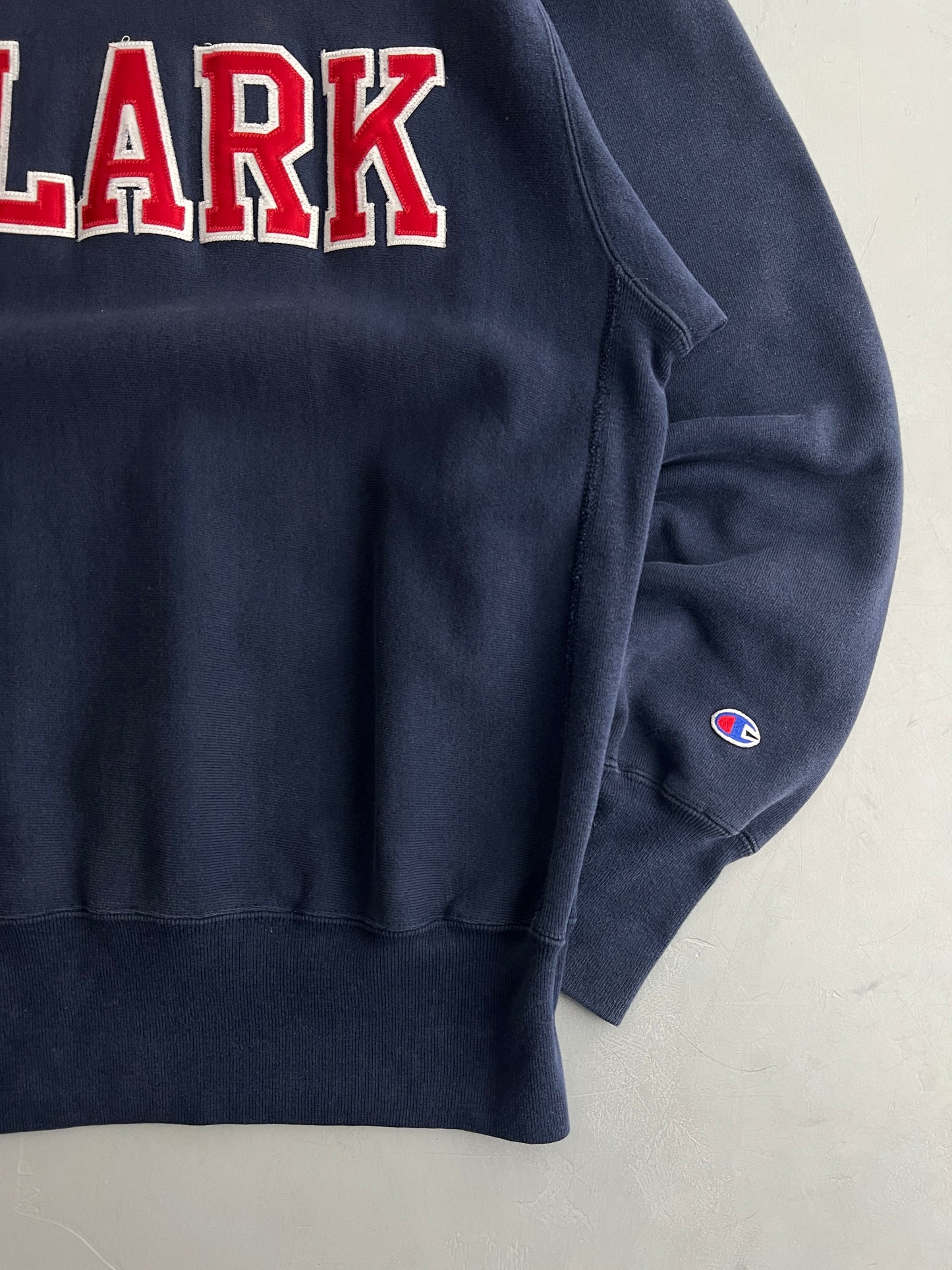 90's 'Clark' Champion Reverse Weave Sweatshirt [L/XL]